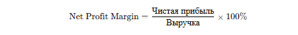 1. рентабельность продаж (ROS, Profit Margin)